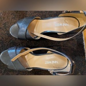 Never worn beautiful Nine West wedge shoes. Size 9. Perfect shoes for going out!